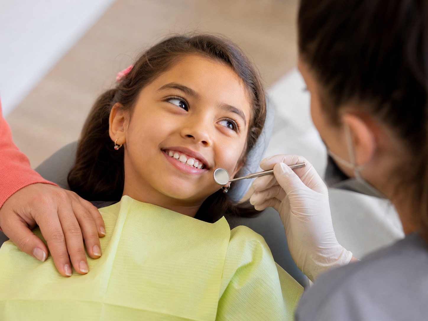 Child having a comfortable dental visit