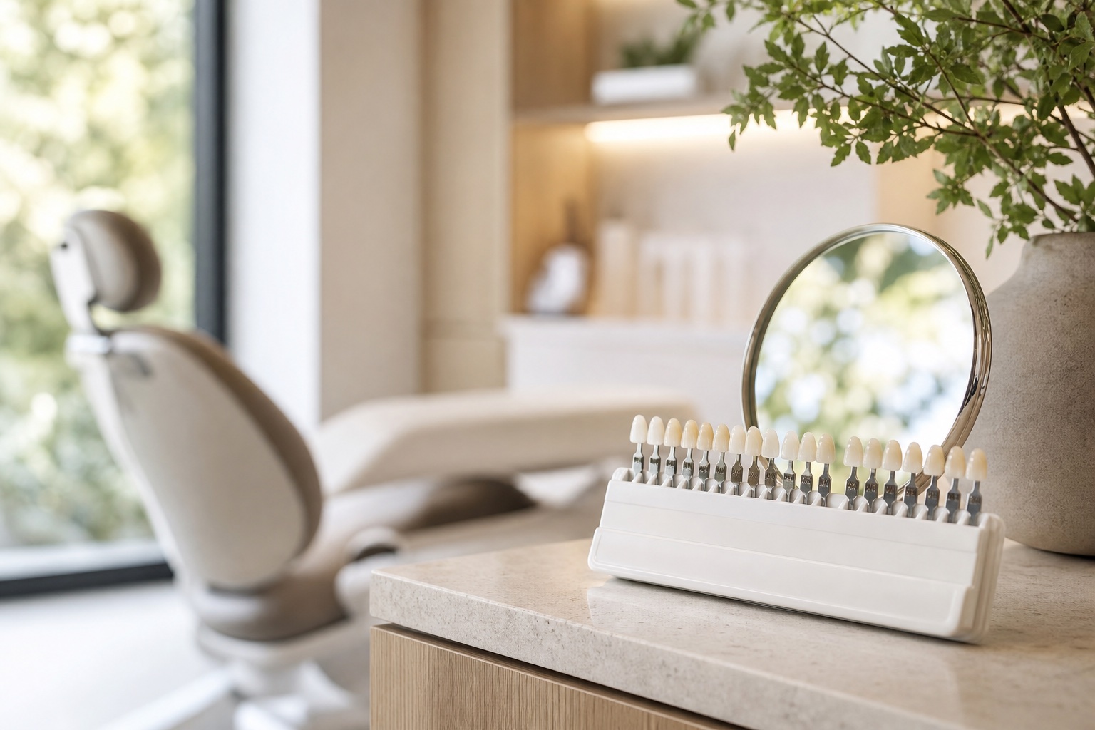 Cosmetic dentistry consultation for porcelain veneers