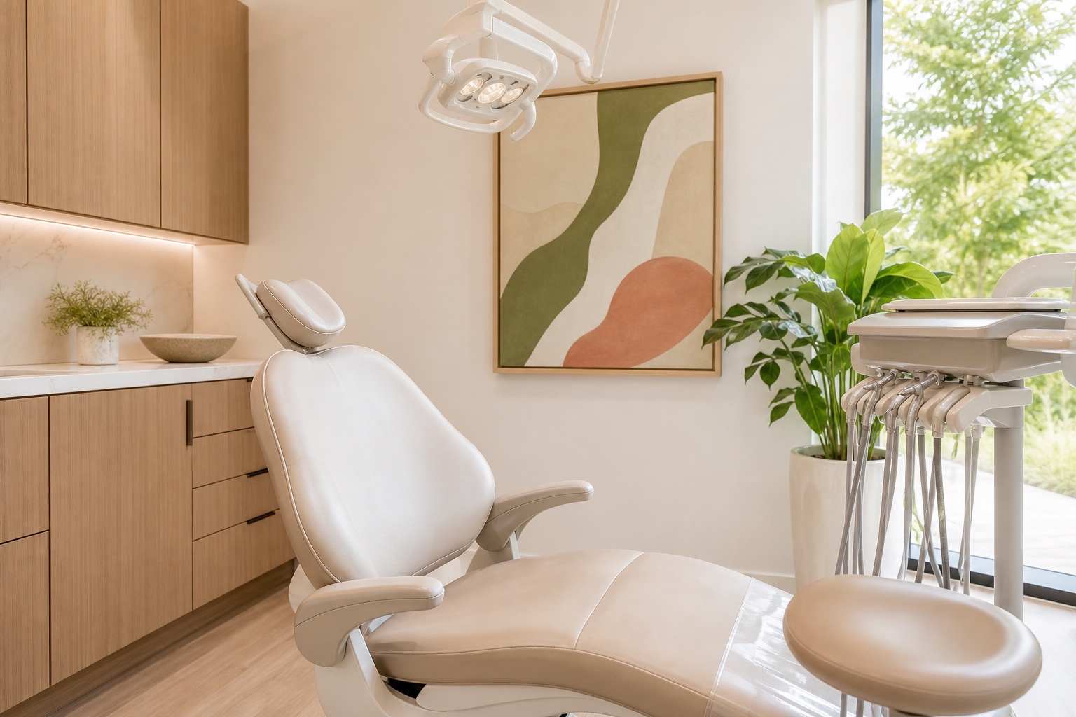 Dentist providing family dental care